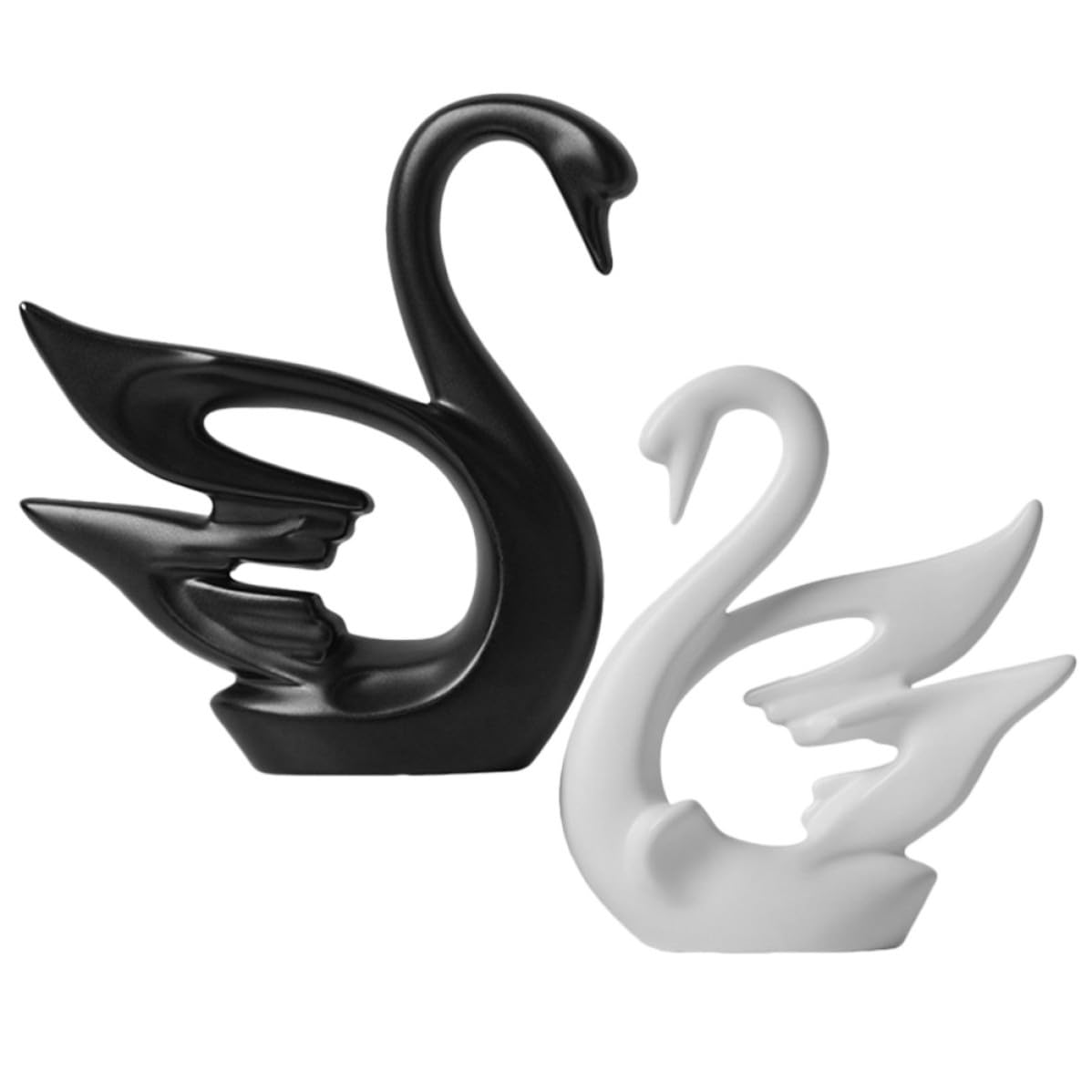 Figurine décoration de bureau noire et blanche pour voiture et maison en céramique