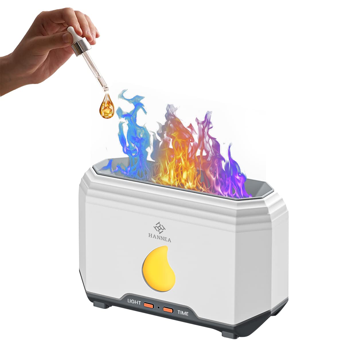HANNEA® Humidifier for Room Oil Aroma Diffuser Electric 200mL Aromatherapy Essential Oil Diffuser with Flame Light, Quiet Mist Humidifiers with Auto Shut-Off Protection for Plant (B0C4L4B8FJ) Amazon Price History, Amazon Price Tracker