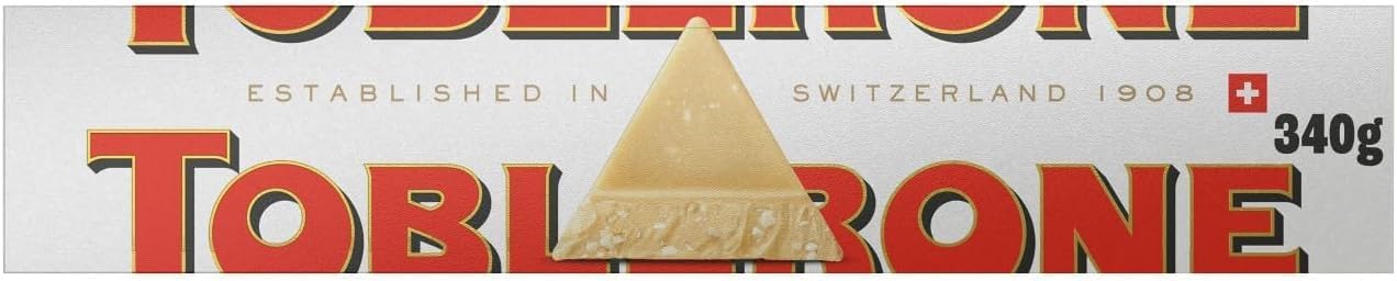 Premium Swiss Chocolate Bar - Best gift for Friends & Family for Any occasion (Toblerone White Chocolate Bar 340g)