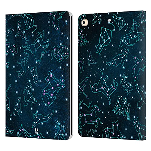 Étui portefeuille en cuir constellation animaux pour Apple iPad 9.7 2017 et 2018