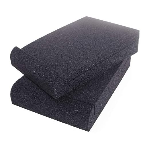 ANGEEK 2PCS 16x22x3.6cm Speaker Sound Insulation Mat Soundproofing Mat Acoustic Foam Board Sponge Sound Absorbing Pad Sound Reinforcement Cushion