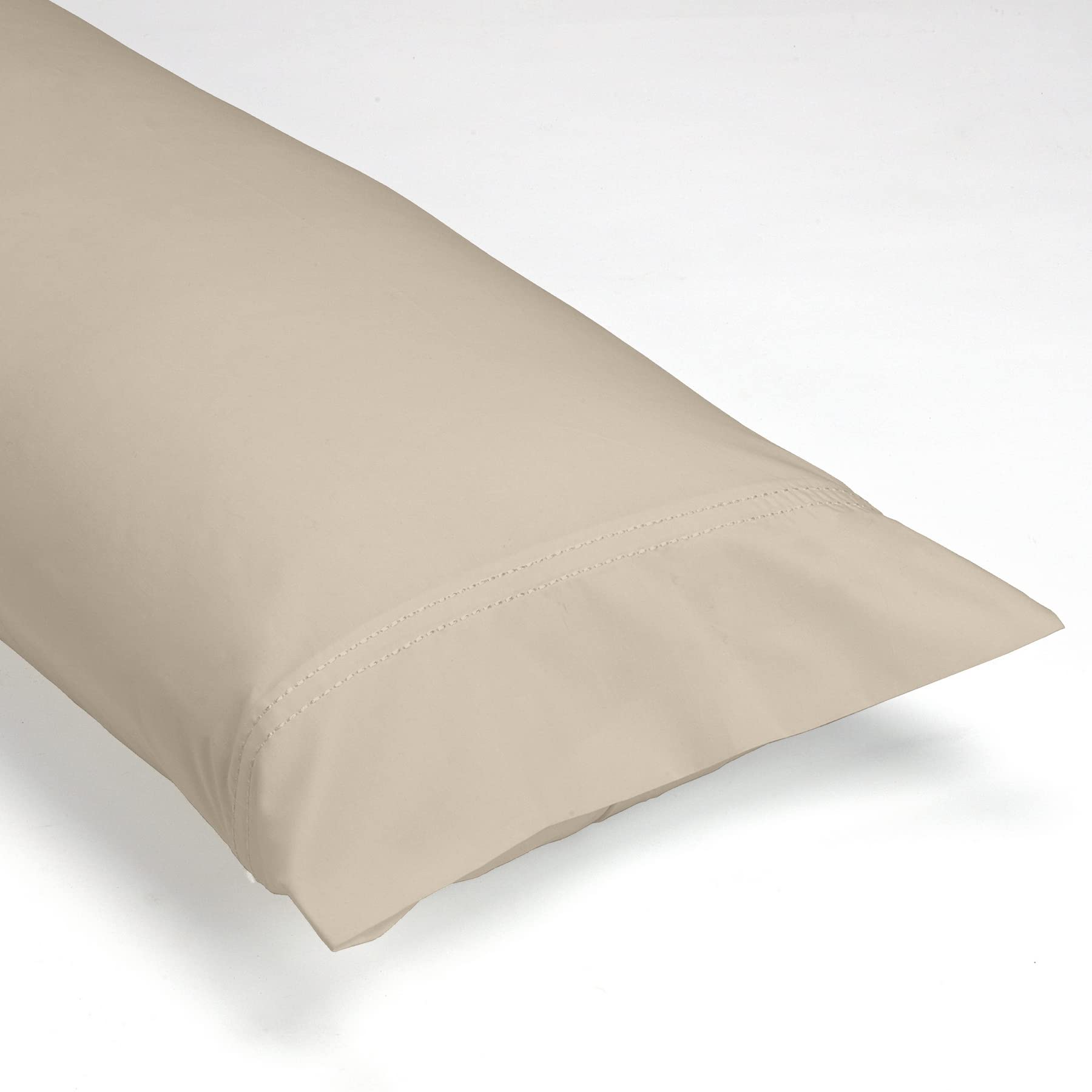 Juego de Funda nórdica de algodón orgánico Color Topo - Cama de 135/140 (3 Piezas) - Certificado Gots - Percal de 200 Hilos - Acabado en Doble Pespunte