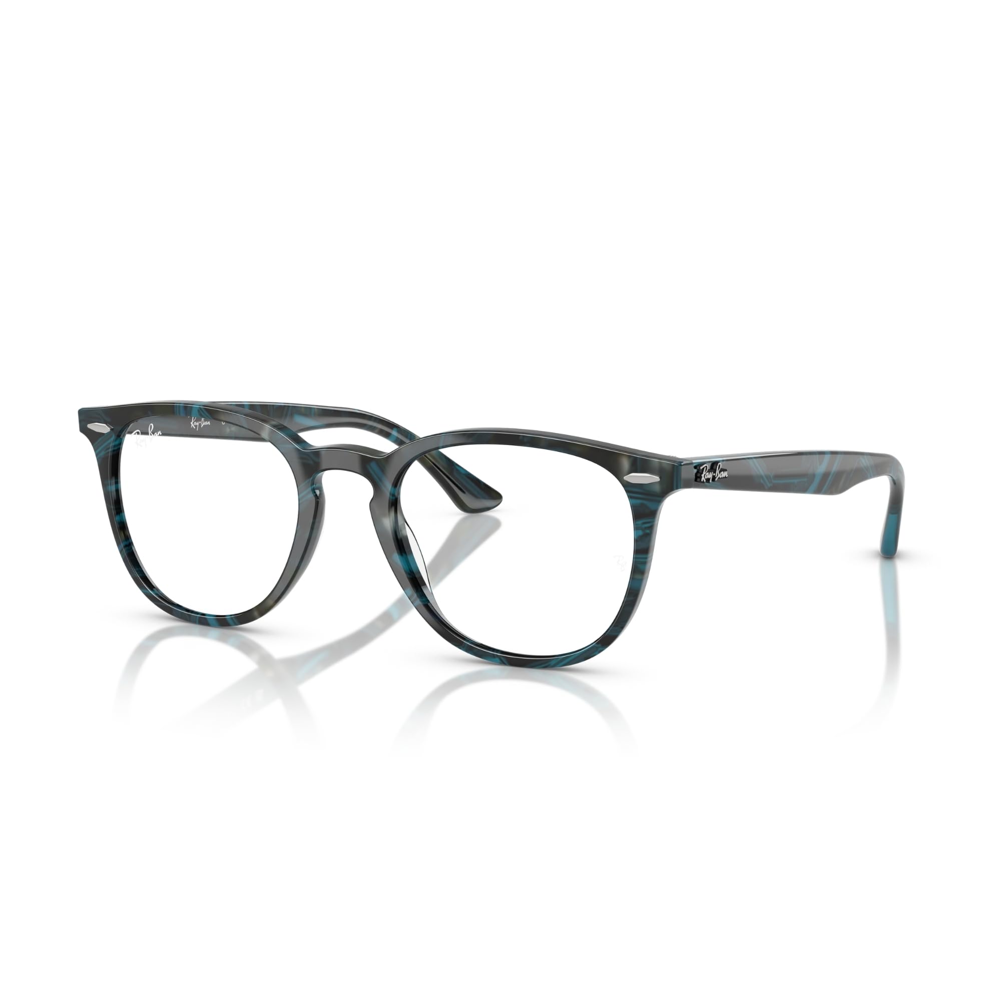 Ray-Ban Unisex Rx7159 Brillenfassungen auf Rezept, Transparente Linse, Blau, Fantasie/Grau/Demonstration, 50 mm