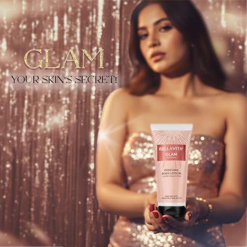 Image of Bella Vita Luxury Glam Woman Perfume Body Lotion for Nourishing, Hydrating, Soft, Supple,Healthy Skin with Argan Oil and Shea Butter 200 Ml