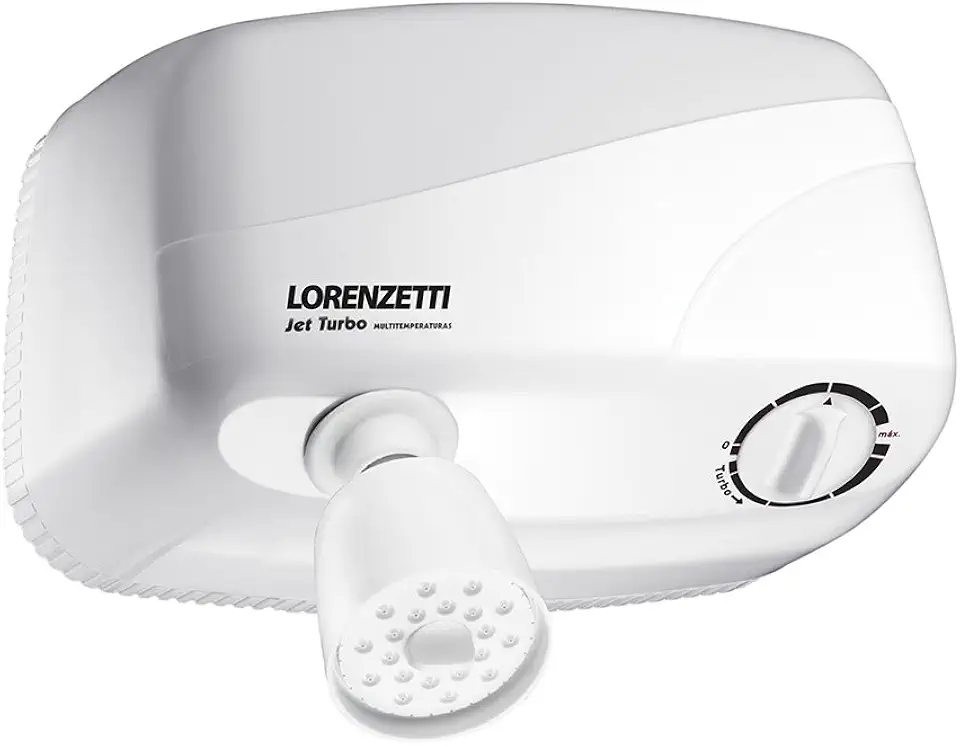Ducha Jet Turbo Multitemperaturas 220V 7800W, Lorenzetti, 7540401, Branco, Pequeno