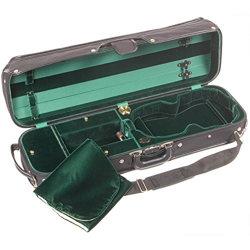 Bobelock Hill Style 1017 Semi-French Fitted Black/Green 4/4 Violin Case