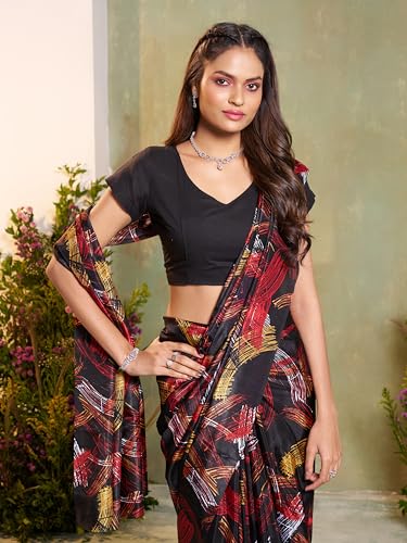 Image of Garden Vareli Art Silk Abstract Print Saree