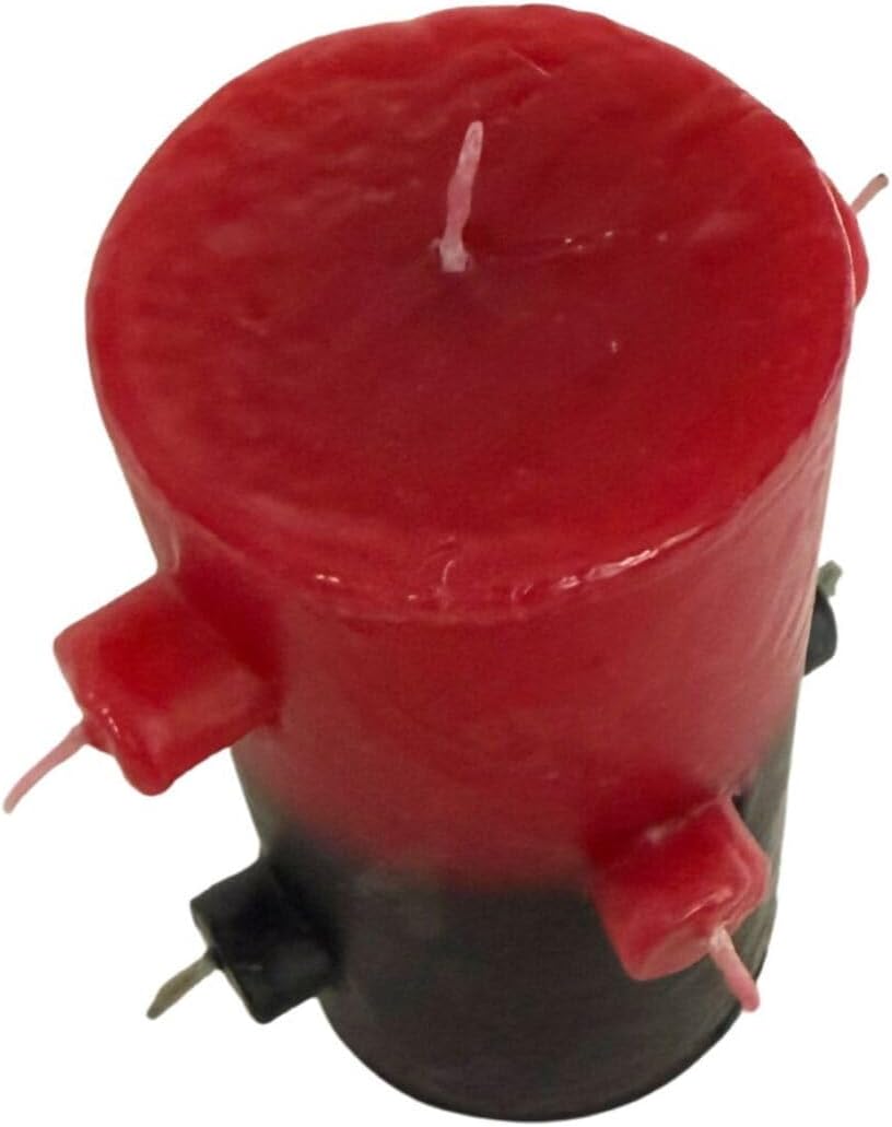 Original Botanica Reversible 7 Wicks Candle, Red & Black