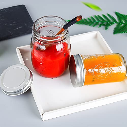 42 Pack Wide Mouth Mason Jar Lids, Canning Lids For Mason Jars Large Mouth, Leak Proof, Rustproof Airtight Silicone Seal Tinplate Metal #TOP3