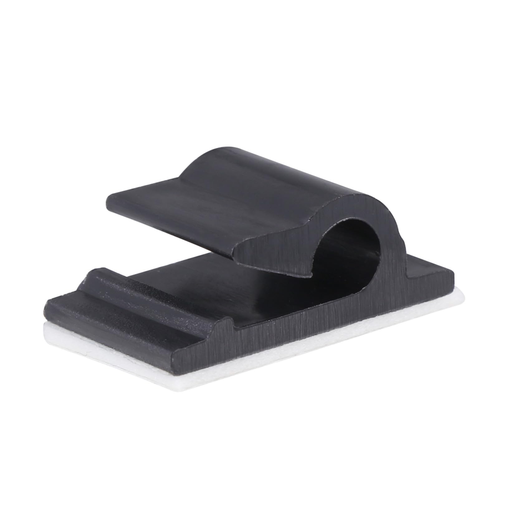 Clips de cables autoadhesivos negros para organizar los cables sueltos del hogar