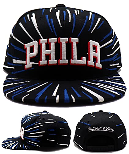 Mitchell & Ness Philadelphia 76ers Gorra Snapback Negra miniatura 1