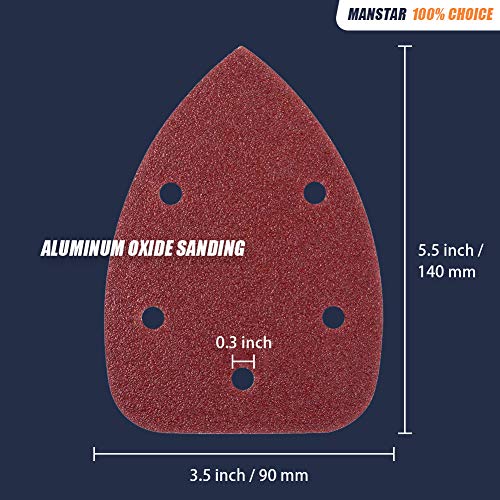 60 Pcs Hook And Loop Assorted Mouse Sanding Pads - Detail Sander Sandpaper - Sanding Paper Sheets #TOP3
