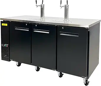 Beer Keg Dispenser Kegerator Commercial Refrigerator 4 Tap Stainless Steel 72"