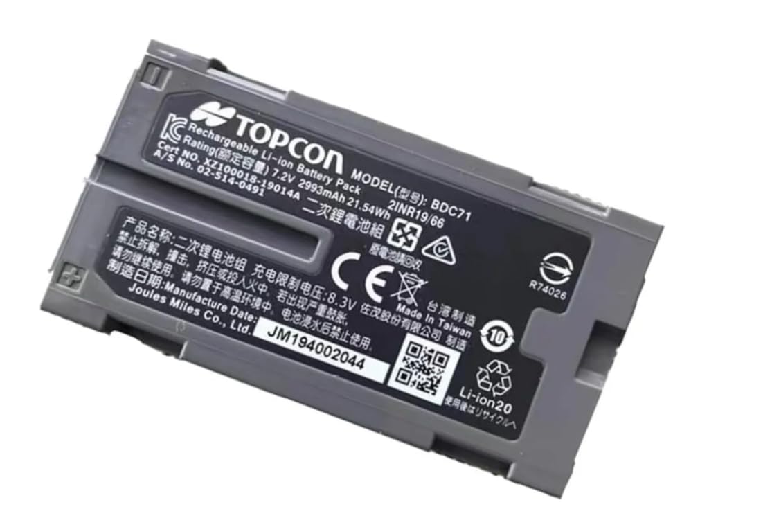BDC71 Li ion Battery for GM-52, ES Series, CX Series, RC-5, LN-150, TP-L6 Total Station 7.2V 2993mAh-image-23