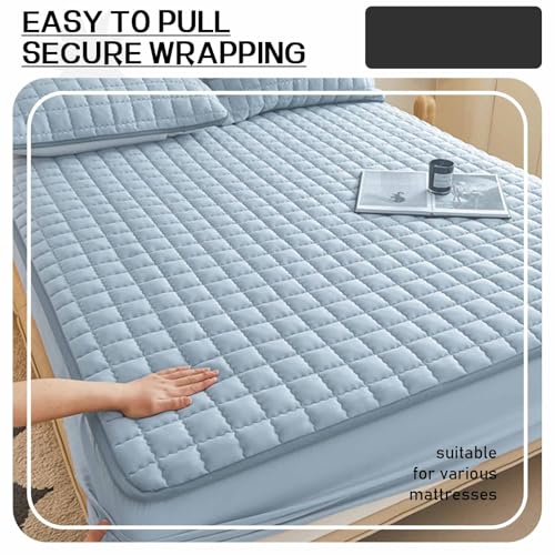 Sábana bajera ajustable de bolsillo profundo, protector de colchón doble/individual, funda impermeable suave y 180 x 220 cm para máxima comodidad y protección