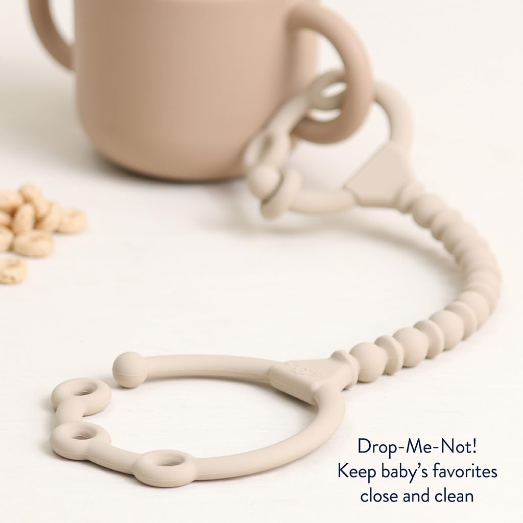 Itzy Ritzy Toy & Snack Cup Straps – Adjustable Straps for Keeping Baby's Toys Nearby – BPA-Free Silicone – Tethers for Strollers, High Chairs & Car Seats – Dishwasher Safe - 2-Pack
