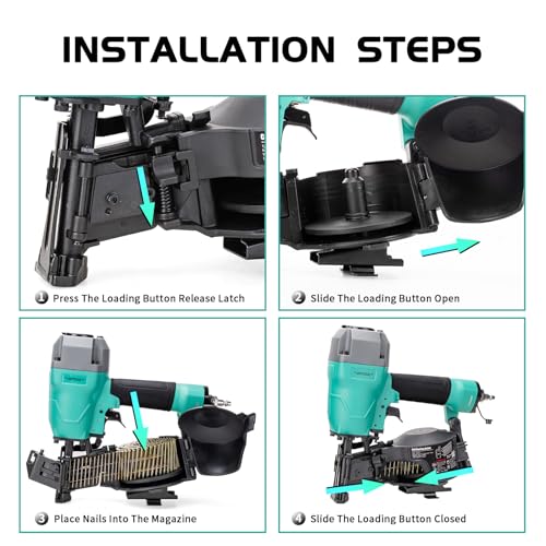 DOTOOL CN45C Pneumatic Coil Roofing Nailer