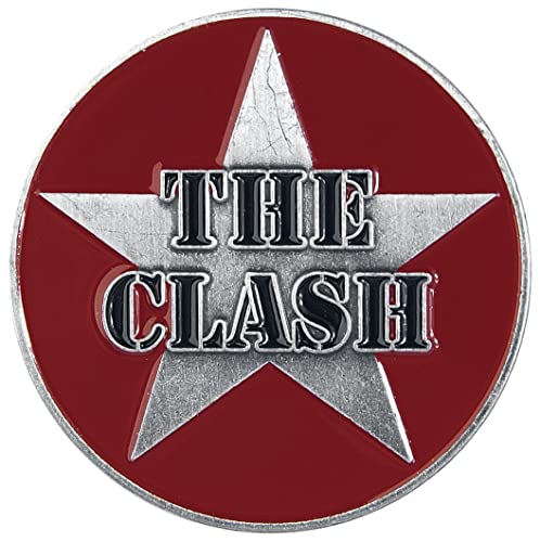 Photo de The Clash Logo Militaire Unisexe Pin's argent/rouge, Alliage Zinc,