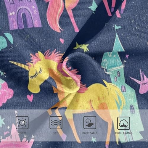 Wusikd Unicorns Stars Boys' Underwear Cotton Castles Boys Briefs Soft Toddler Underwear 2T3