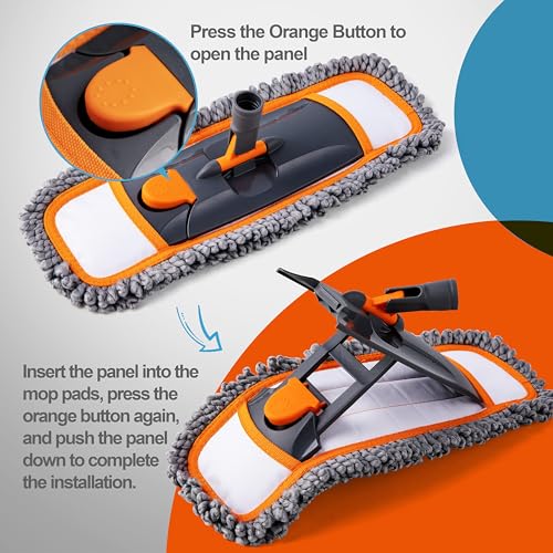 Cleanhome ORANGE Mops For Floor Cleaning thumb #6