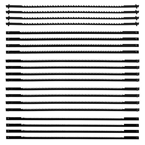 ZITFRI 20 Pcs Lames de Scie à Chantourner 10/15/18/24 Dents 127 Mm Lames Scie a Chantourner de Rechange pour Scier Planche Bois Plastique Mousse