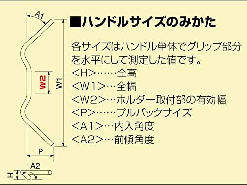 ワイドローオールド1型 ハンドルセット ブラック エストレヤRS'95-06 – バイクマン ハリケーン(HURRICANE) ワイドローオールド1型 ハンドルSET ブラック H716-076B