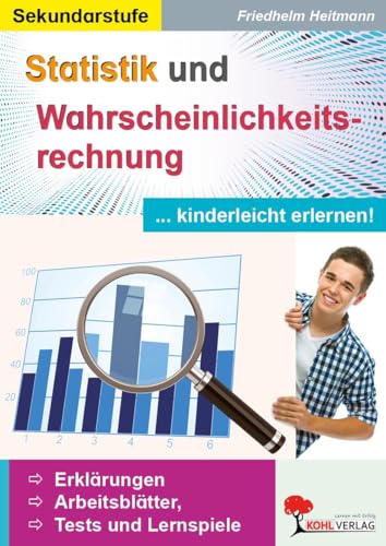 Statistik Wahrscheinlichkeitsrechnung kinderleicht Mathematik Sekundarstufe Klasse 5 6 7 8 9 10 | Diagramme Boxplots Stochastik Förderbedarf | 80 ... | Klassenarbeiten: ... kinderleicht erlernen