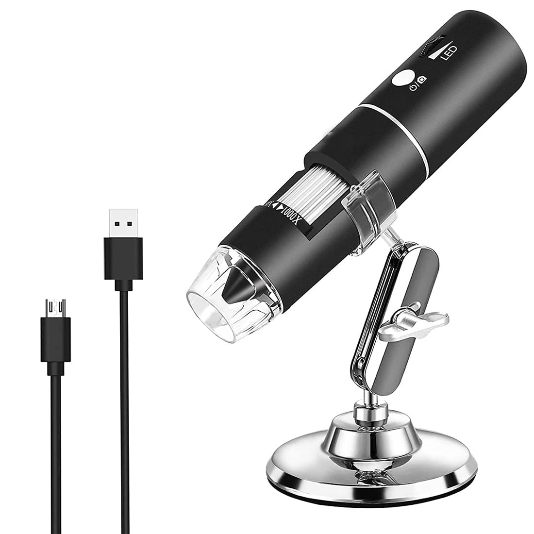 WiFi Digital Microscope, 50X-1000X Handheld Digital Zoom