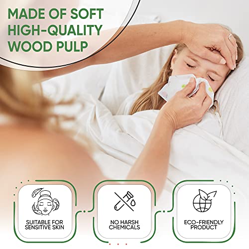 Facial Tissues Packs, Pocket Tissues Travel Size Mini Cute Print Designed 3 Ply Tissue For Kid School Travel Camping Office Store Car Bulk Wedding Party Favors Supplies, 16 Packs Of 960 Total Tissues #TOP3