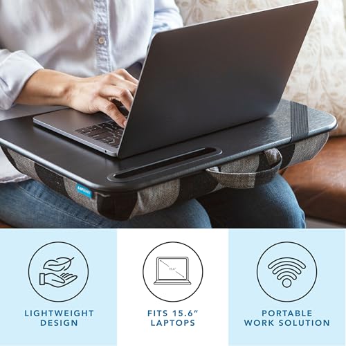 Image of LAPGEAR Designer Lap Desk - Buffalo Check, 2-Pack with Storage Basket