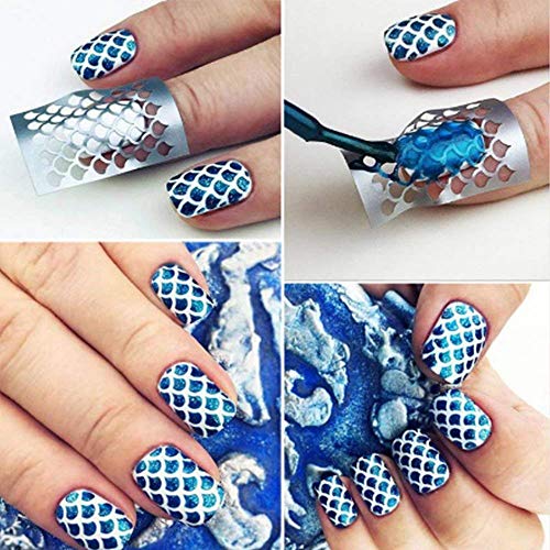 Nagelsticker Nagel Aufkleber - 288 Stück Nail Art Vinyls - Nagellack Schablone für Nageldesign und Maniküre – Bild 3