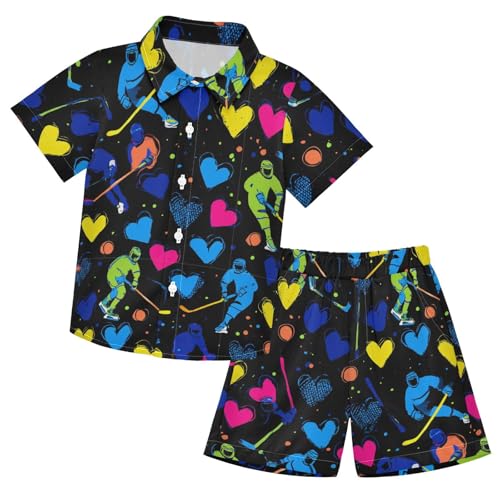 Image of Boccsty Red Strawberry Boy Summer Shorts Sets Hawaiian Toddler Boys T-Shirt & Pants 2 Pcs 3T-10T