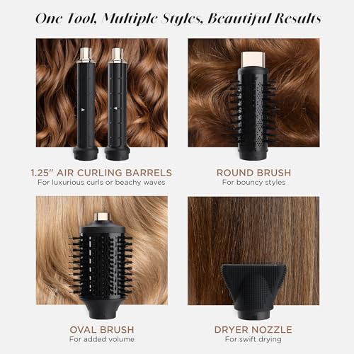 Image of CHI Lava AirGlam, Volumizes, Curls & Dries Hair, Black