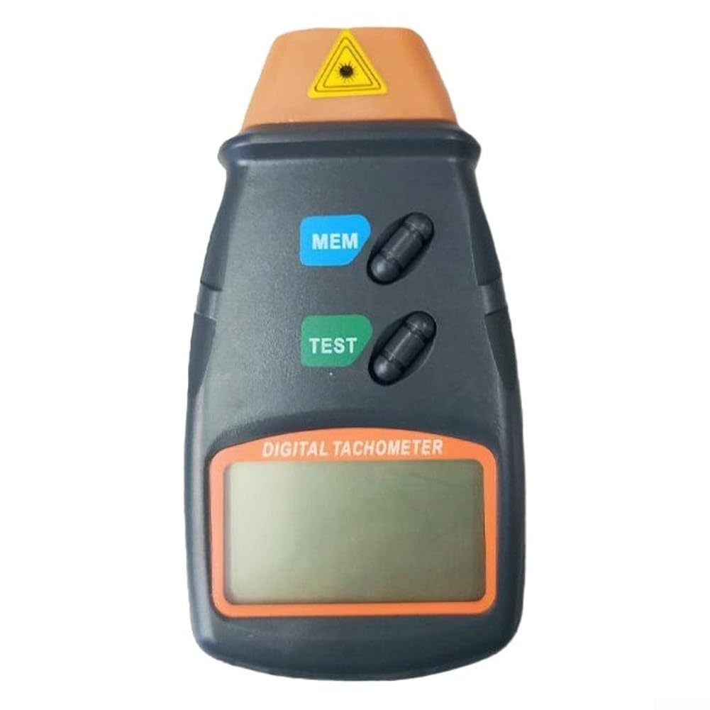 Tacómetro digital láser sin contacto, medidor de RPM 2.5-99999 RPM, pantalla LCD, para motores y uso industrial automotriz