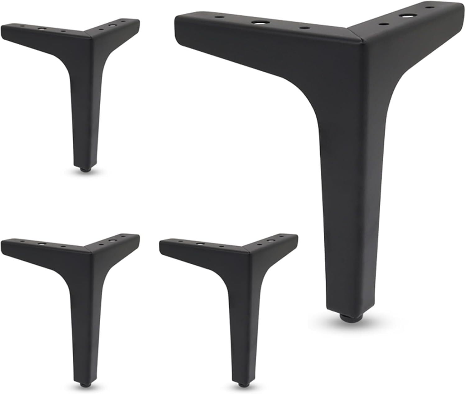 Rhllvj Black Metal Furniture Feet, Triangle Sofa Support Feet, Diy Replacement Feet For Cabinet Sofa Chair Nightstand(Black)