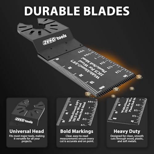 ZENO 40mm Multi Tool Blades 20PCS | Universal Oscillating Saw Blades | Professional Wood Metal Cutter | Quick Release for Fein Multimaster, Ryobi, Milwaukee, Bosch, Dremel, Dewalt, Rockwell 2 ZENO 40mm Multi Tool Blades 20PCS | Universal Oscillating Saw Blades | Professional Wood Metal Cutter | Quick Release for Fein Multimaster, Ryobi, Milwaukee, Bosch, Dremel, Dewalt, Rockwell - Image 2