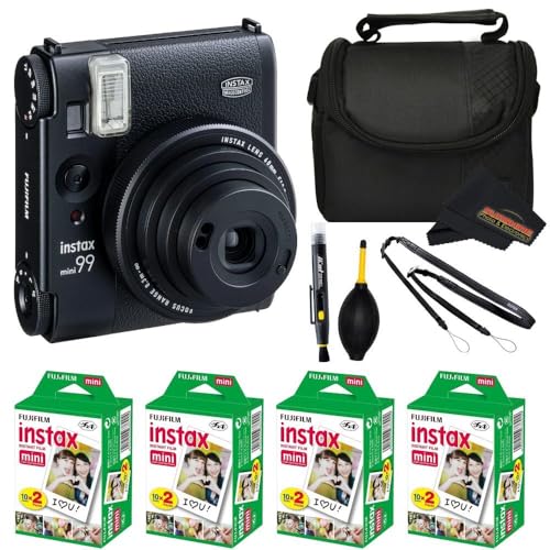 Fujifilm Instax Mini 99 Instant Film Camera (Black) (4 Film (80 Exposure) + Advanced Bundle)