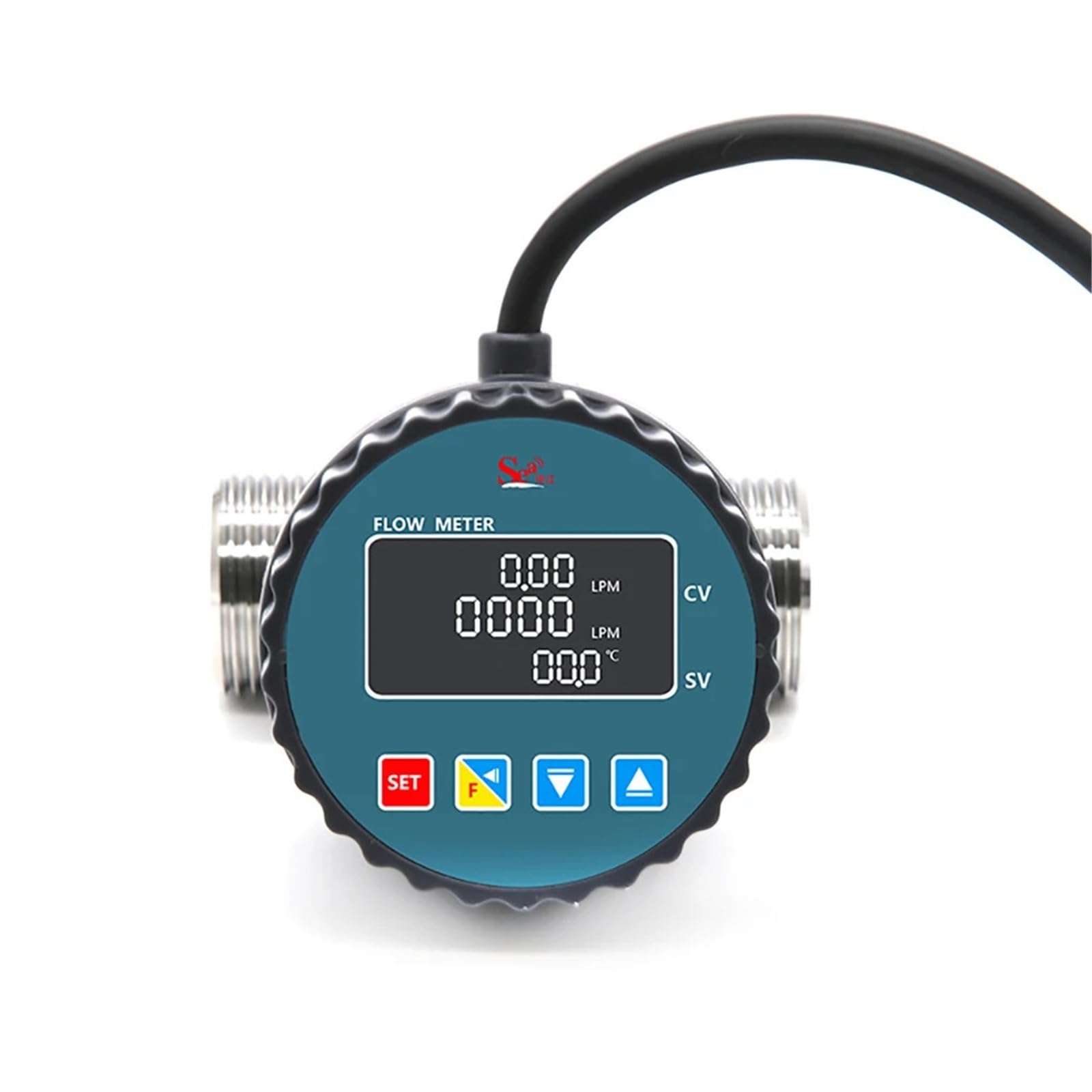 Medidor de flujo Digital de acero inoxidable RS485 transmisión de señal remota medidor de flujo de tubería de líquido de alta precisión Sensor de flujo de agua(DN15)