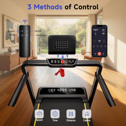 Image of YPOO Walking Pad Incline, Treadmills for Home, Handle Bar, Foldable, 300LBS