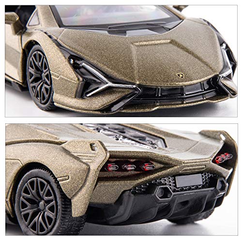 Modelo a escala 1:36 Lamborghini Sián FKP37 de metal miniatura 4