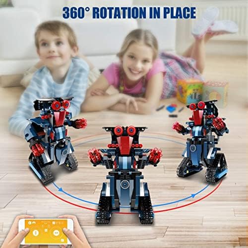 RC Robot STEM Toys, Building Block Robot Kits Educational Electric Remote Control Robot Bricks Creative Toys for Children Construction Building Robot Learning Toy Gift for Kids Age 8 Years Old and up