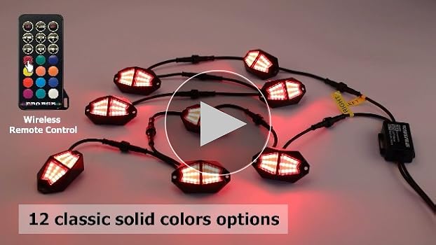 Amazon.com: Wsays 8 Pods RGB LED Rock Lights with Controller