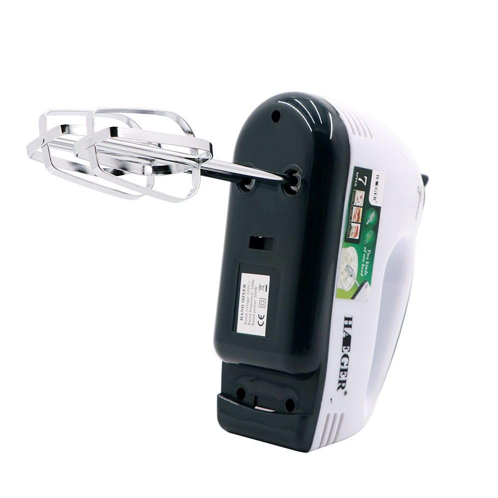 RAF Hand Mixer Handheld Electric Mixer 7 Speeds Double Rod Stirring, Stainless Steel Quick Mixer for Whipping and Dough kneading Baking 260W Essential Kitchen Equipment.