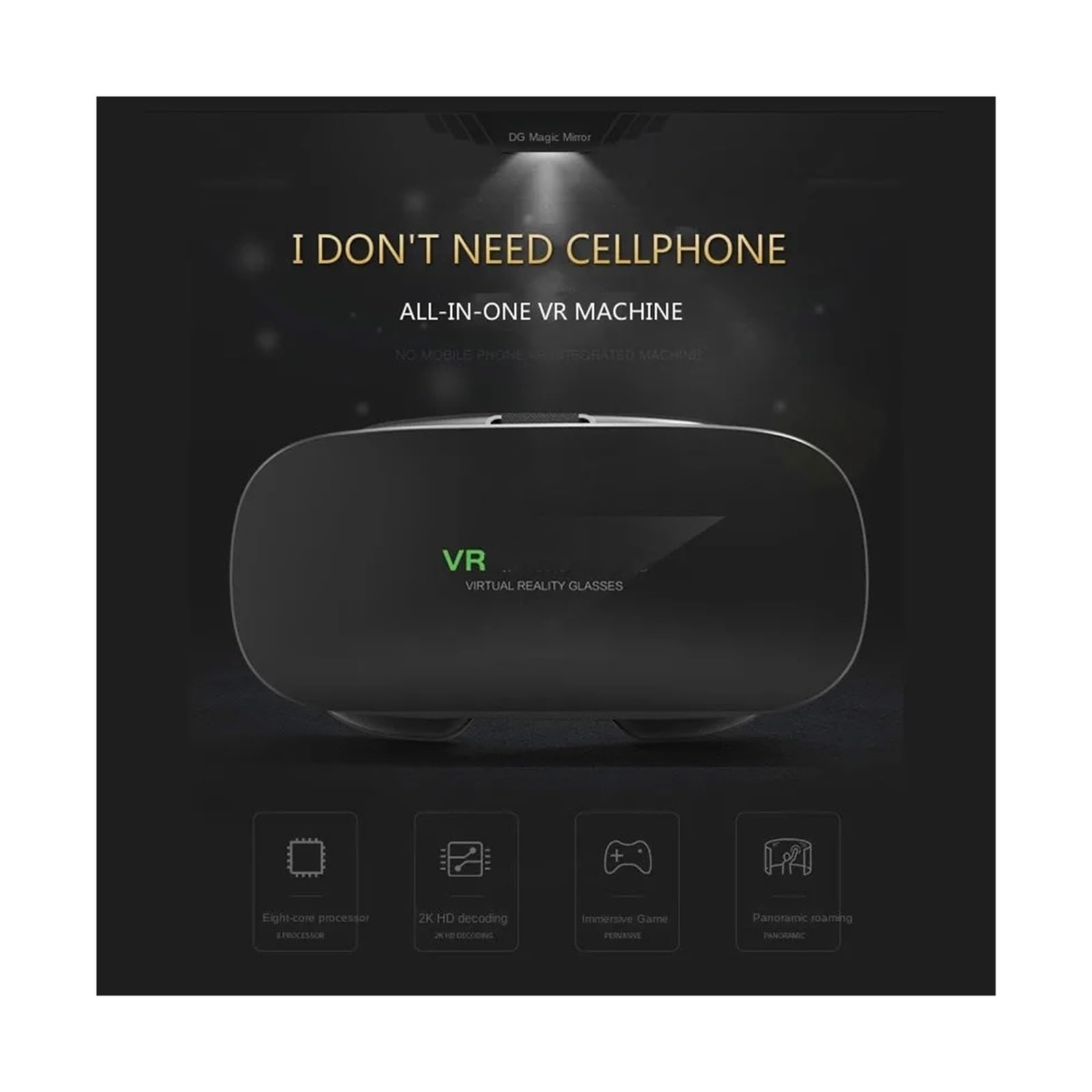 VR Ture Virtual Glasses SC Ai06 2G+16G VR All In One AR Glasses With Screen HD 2K 3D 2560x1440 Game Bluetooth Wifi OTG