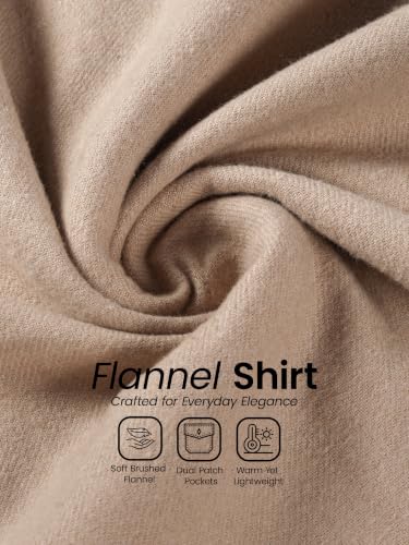 Image of Beyoung Solid Recycled Flannel Shirt for Men | Premium Cotton Flannel | Classic Pointed Collar