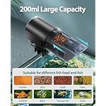 Automatic Fish Feeder Dispenser for Aquarium: 200ml Large Capacity Auto Feeders for Small Tank Turtle Betta Koi - Battery Food Feeding Timer for Flakes Pellet Vacation Weekend Day - Image 4