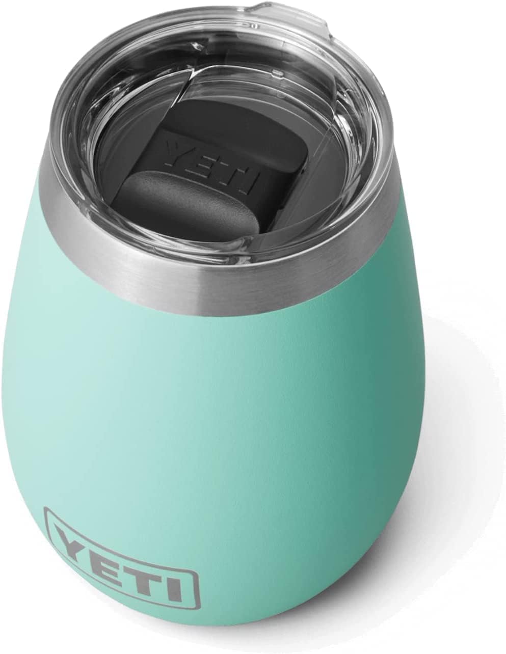 YETI Rambler Wine Tumbler, Vacuum Insulated Stainless Steel Tumbler with Magslider Lid, Seafoam, 10 oz (296 ml)