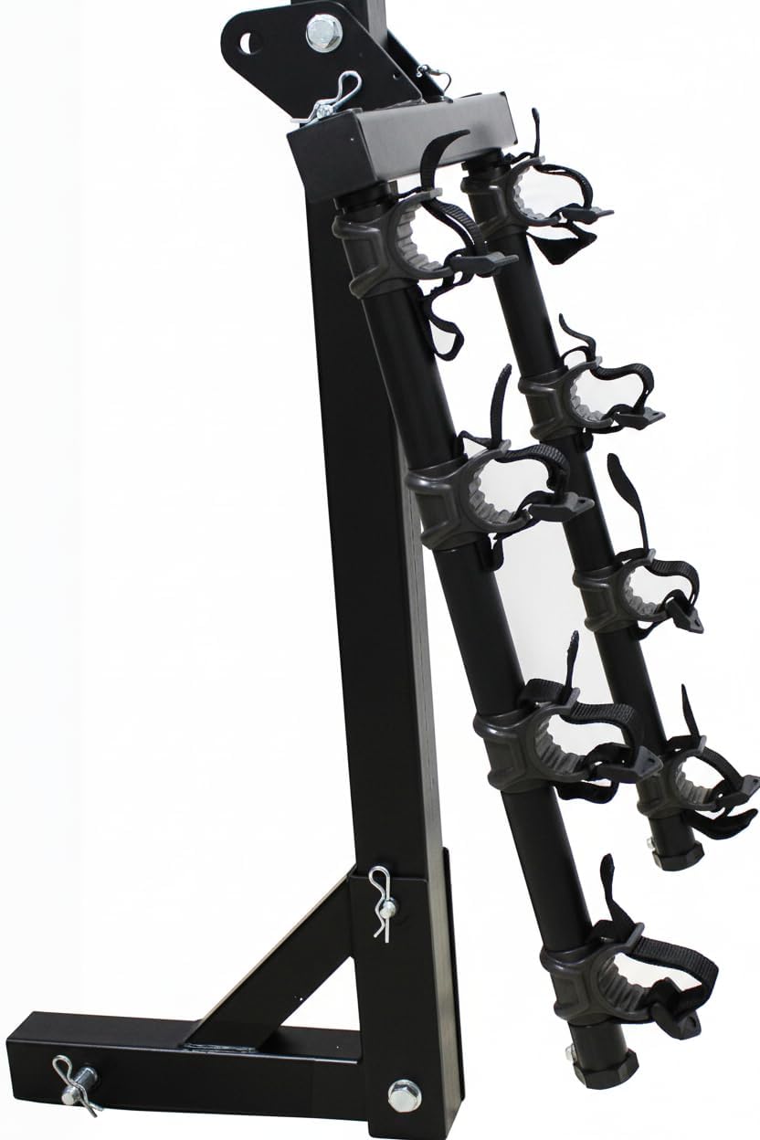 MaxxHaul 50250 4-Bike Hitch Mount Rack – 22" Dual Arm Carrier, Fits 2" Receiver for Car, Truck, SUV – Heavy-Duty Steel with Safety Reflectors