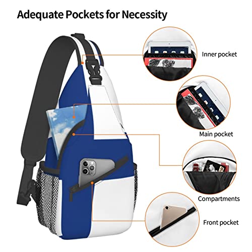 Mochila Bandolera Unisex Negra para Senderismo miniatura 5