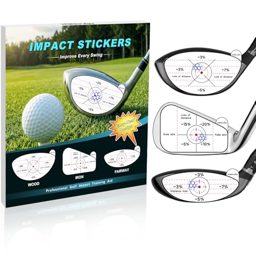 HighlyJoy Golf Impact Stickers High-Resolution Impact Tape for Iron Wood & Fairway Clubs Golf Training Aid for Home Practice Nets & Simulators Essential Golf Accessories for Men & Women 180 Pcs